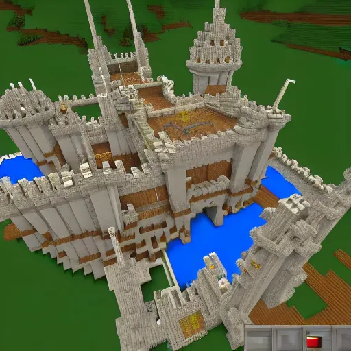 Prompt: worlds biggest castle in Minecraft