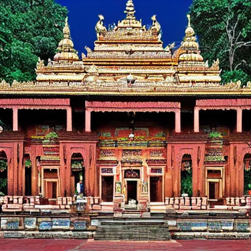 Image similar to a highly detailed beautiful temple by raghu rai's work