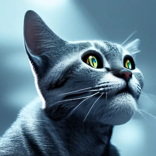 Image similar to an alternate universe of cats, cinematic, ray traced, octane render, cinematic lighting, ultrarealistic, featured on artstation, 8 k uhd artwork