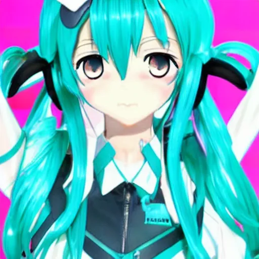 Image similar to hatsune miku