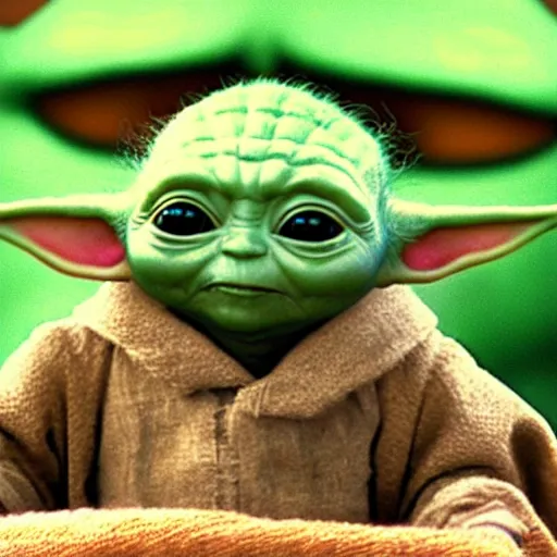 Prompt: Baby Yoda And group meet each other for the first time 4K quality super realistic