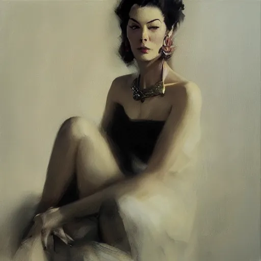 Image similar to ava gardner by artist ruan jia