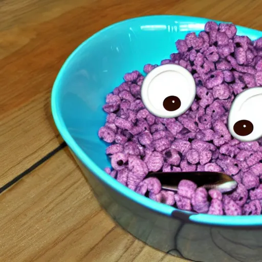 Image similar to purple minion cereal