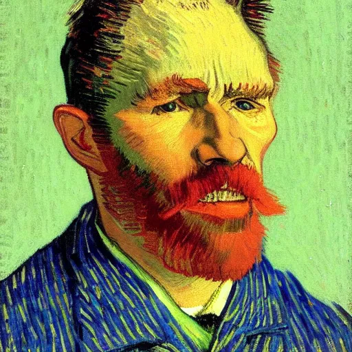 Prompt: Portrait of Norm Macdonald by Van Gogh (1883)