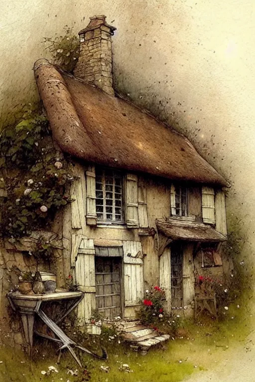 Image similar to ( ( ( ( ( 1 1 7 5 0 s cottage. muted colors. ) ) ) ) ) by jean - baptiste monge!!!!!!!!!!!!!!!!!!!!!!!!!!!!!!