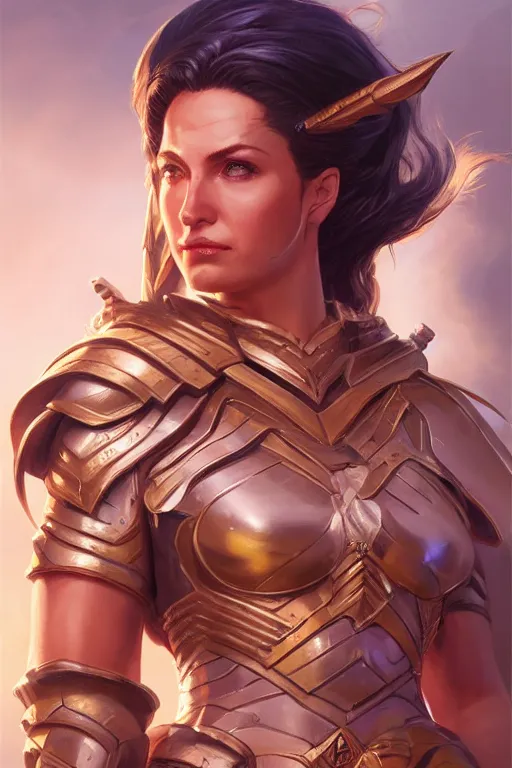 Image similar to amazon valkyrie athena, d & d, fantasy, portrait, highly detailed, headshot, digital painting, trending on artstation, concept art, sharp focus, illustration, art by artgerm and greg rutkowski and magali villeneuve