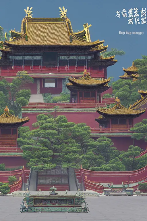 Image similar to Resplendent Chinese style palace, cg big scene, virtual engine, octane rendering