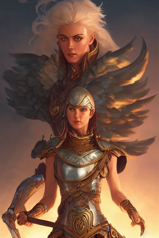 Image similar to amazon valkyrie athena, d & d, fantasy, portrait, highly detailed, headshot, digital painting, trending on artstation, concept art, sharp focus, illustration, art by artgerm and greg rutkowski and magali villeneuve