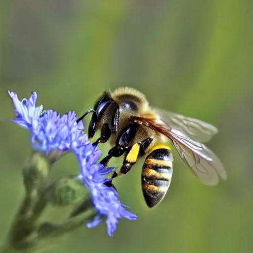 Image similar to a bee and fighter jet hybrid