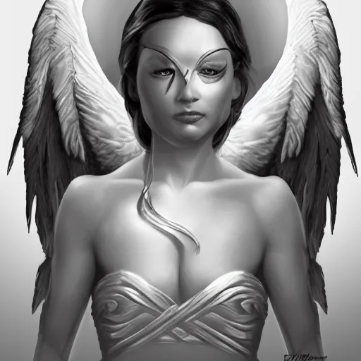 Prompt: angel, character portrait by Billy Christian