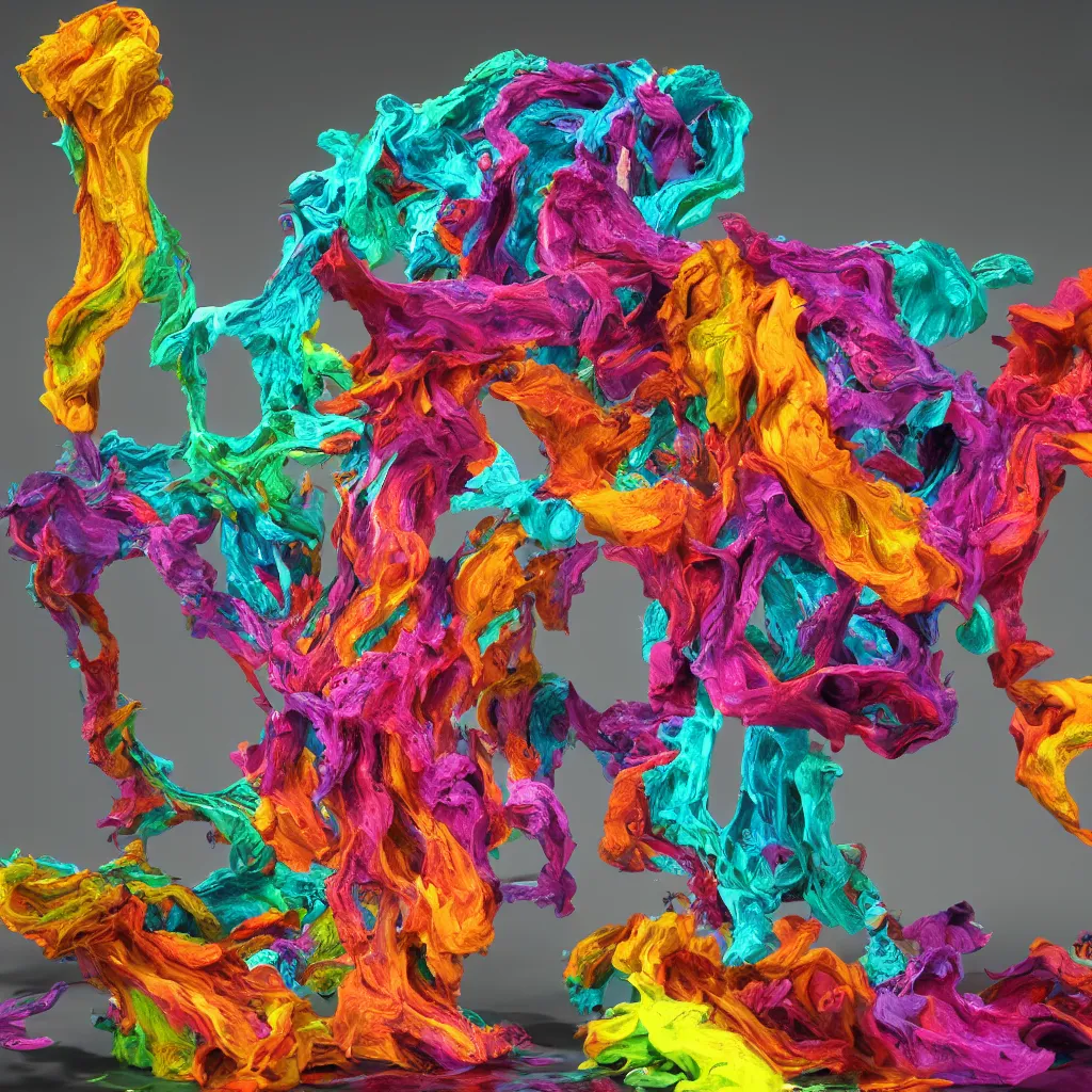 Image similar to painful pleasures by lynda benglis, octane render, colorful, 4 k, 8 k