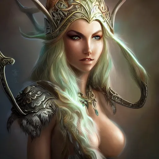 Prompt: world of warcraft elven druid, fantasy, elegant, highly detailed, artstation, concept art, smooth, sharp focus, illustration, art by artgerm