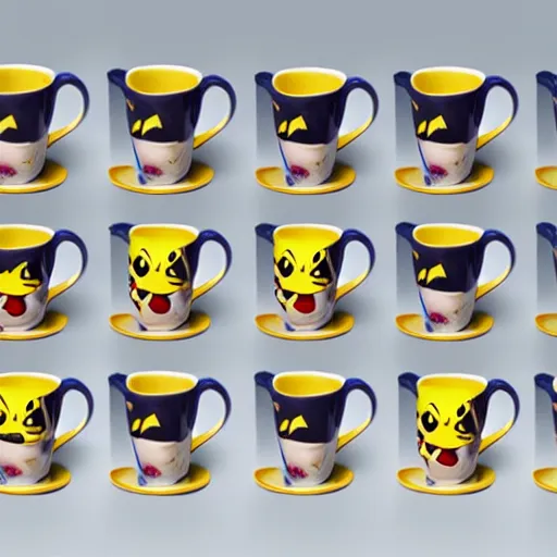 Image similar to pikachu mug, advertising photography