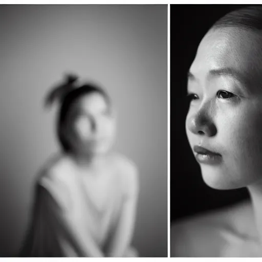 Image similar to girl with the pearl earring, portrait studio, taken with canon eos, f 1. 4, soft diffused light, iso 2 0 0,