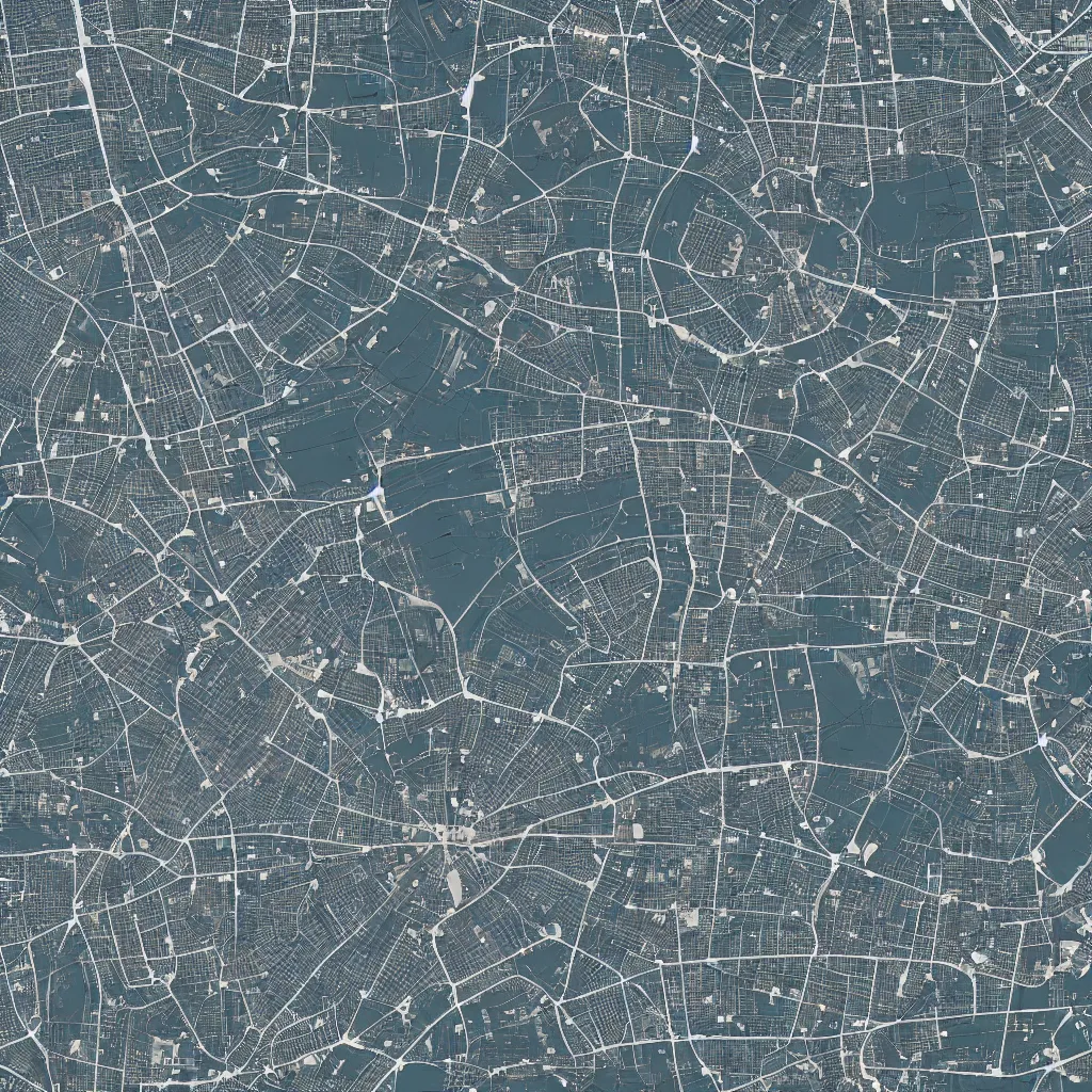 Prompt: very detailed GIS Remote Sensing map of cosmic high technology cities, avoid symmetry, broken google maps, open street maps, maxar, astral, 8K, cinematic, generative art, antialiasing, psychic, octane