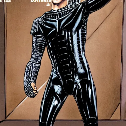 Prompt: locutus of borg being fabulous, broadway style