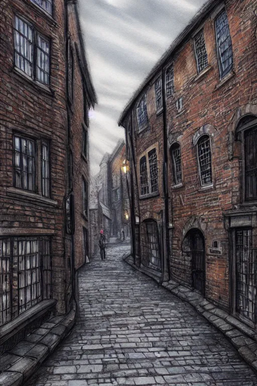 Prompt: a beautiful urban sketch of the shambles and little shambles york, 8 k, frostbite 3 engine, cryengine, dof, trending on artstation, digital art, crepuscular ray, art by ian fennelly