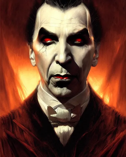 Image similar to portrait of mysterious bela lugosi's dracula, fantasy character portrait, ultra realistic, concept art, intricate details, highly detailed by greg rutkowski, gaston bussiere, craig mullins, simon bisley