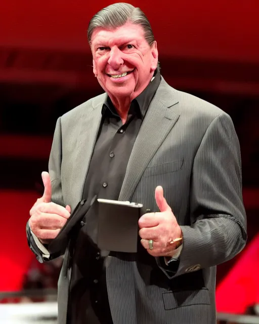 Image similar to vince k mcmahon. photographic, photography