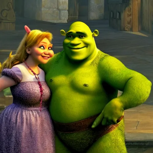 Prompt: shrek looking for love