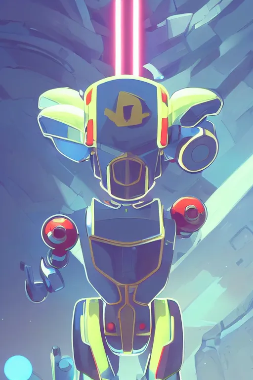 Image similar to metabots medabots medarotto medarot robot minimalist comics helmet mask neon cybereye, behance hd by jesper ejsing, by rhads, makoto shinkai and lois van baarle, ilya kuvshinov, rossdraws global illumination ray tracing hdr radiating a glowing aura