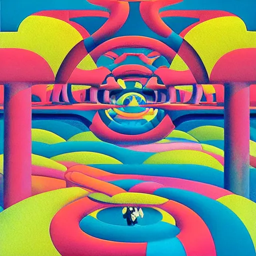 Prompt: las pozas, techno poster art by shusei nagaoka, kaws, david rudnick, bauhaus, surrealism, neoclassicism, renaissance, hyper realistic, pastell colours, cell shaded, 8 k - h 7 0 4