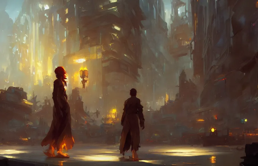 Prompt: greg manchess concept art of a the loopring dimension, key visual, ambient lighting, highly detailed, digital painting, artstation, concept art, sharp focus, by makoto shinkai and akihiko yoshida and hidari and wlop and greg rutkowski