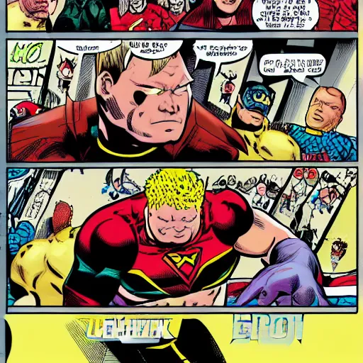 Image similar to brock lesnar in an avengers comic book