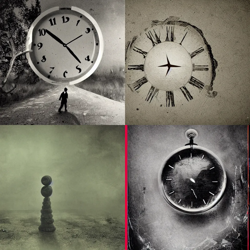 Prompt: The apparition of time