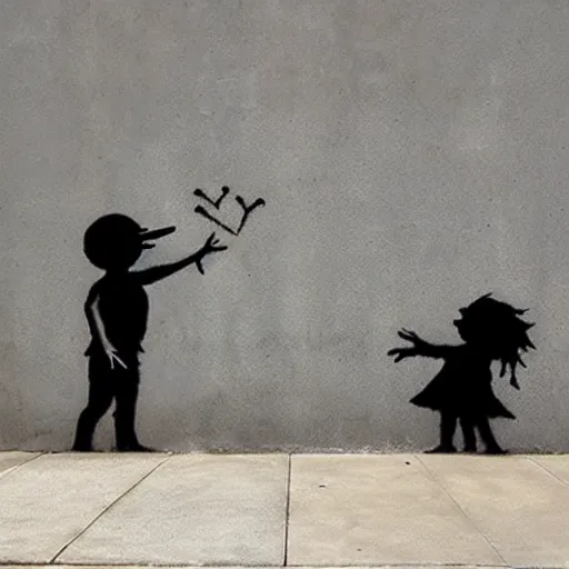 Image similar to an abstract meme by banksy