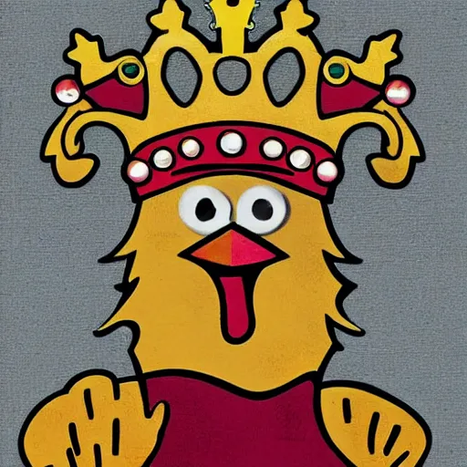 Image similar to king chicken with a crown