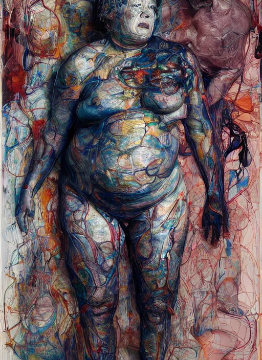 Image similar to it is only with the heart that one can see rightly ; what is essential is invisible to the eye. full body by jenny saville, scifi, neo - gothic, intricate, rich deep colors. part by james jean, part by adrian ghenie and gerhard richter.