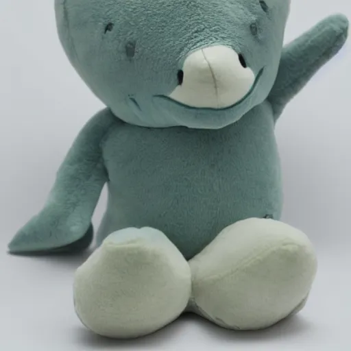 Image similar to a happy dolphin, plush doll, 8k