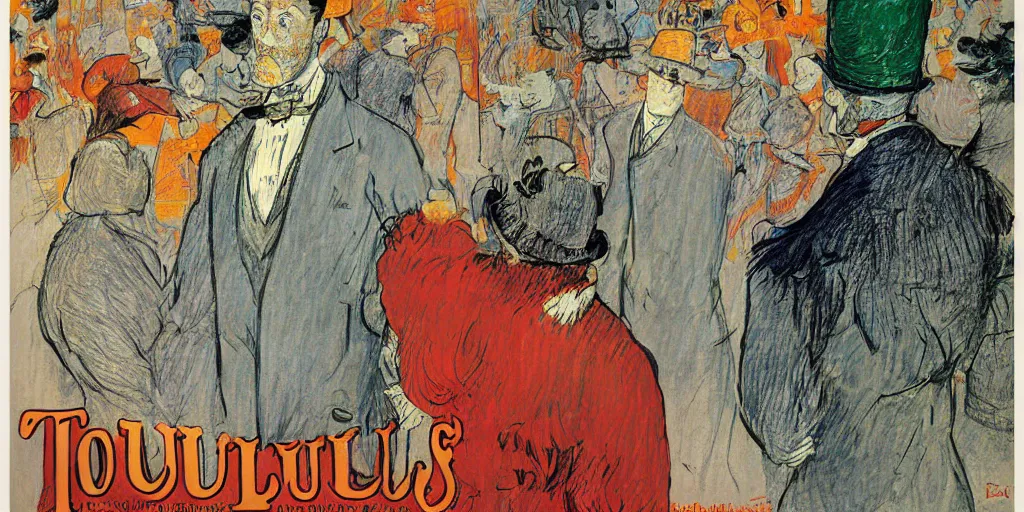 Image similar to toulous - lautrec poster, colorful, detailed