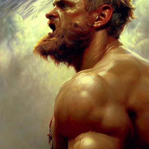 Image similar to angry zeus. highly detailed painting by gaston bussiere, craig mullins, j. c. leyendecker 8 k