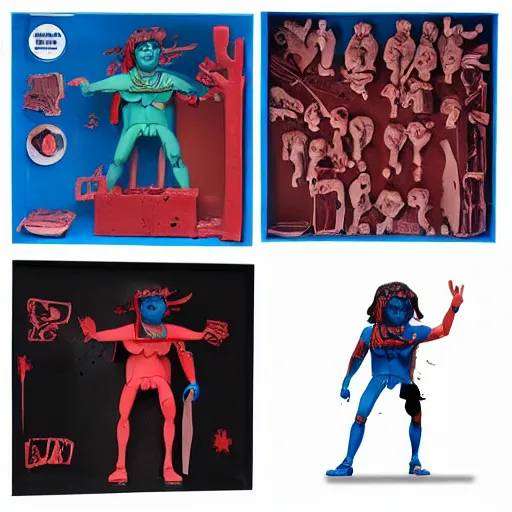 Image similar to plato's cave, stop motion vinyl action figure, plastic, toy, butcher billy style