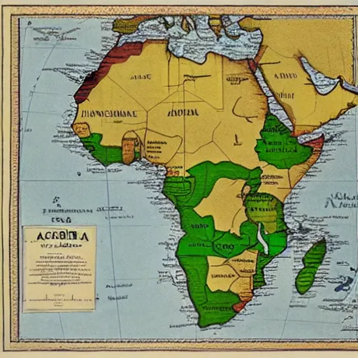 Image similar to early exploratory map of Africa