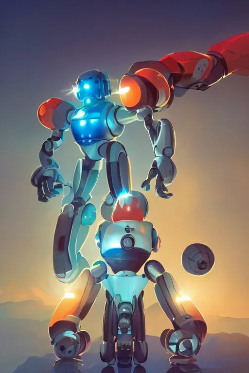 Image similar to metabots medabots medarotto medarot robot minimalist comics, behance hd by jesper ejsing, by rhads, makoto shinkai and lois van baarle, ilya kuvshinov, rossdraws global illumination ray tracing hdr radiating a glowing aura