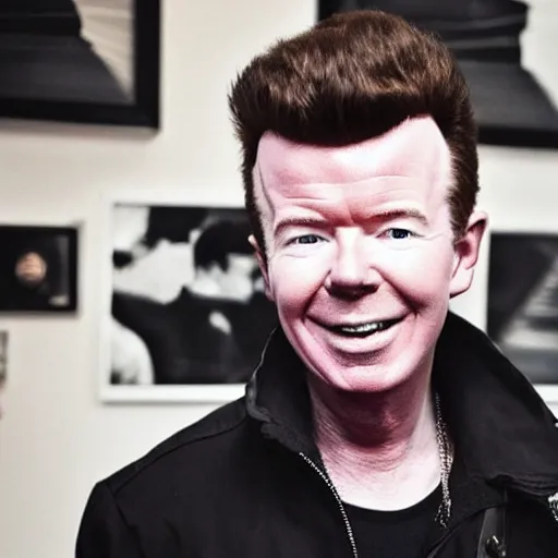 Prompt: rick astley with a slipknot mask
