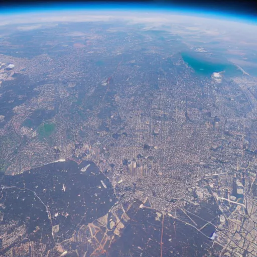 Prompt: view of new york from the international space station