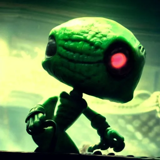 Prompt: Amumu the League of Legends champion, in a movie directed by Christopher Nolan, highly detailed movie still frame, promo image, dramatic noir lighting, Imax 70mm