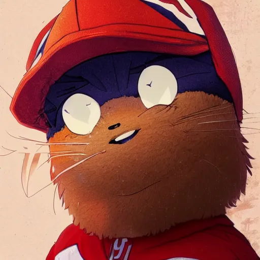 Image similar to anime Portrait of Youppi the Habs Montreal Canadiens Mascot as a very cute powerful and friendly pokemon, highly detailed anime, smooth, sharp focus, dynamic lighting, intricate, trending on ArtStation, illustration pokemon, art by WLOP