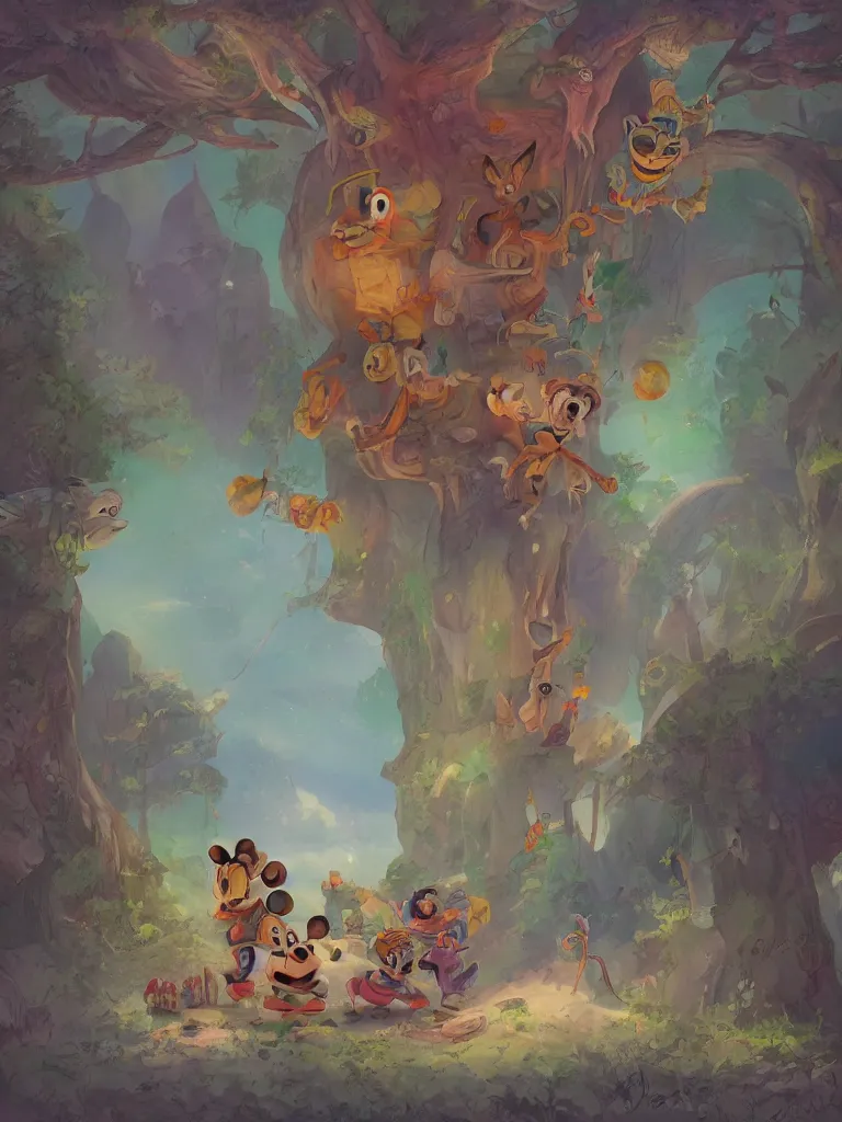 Image similar to inner child disney concept artists, blunt borders, rule of thirds