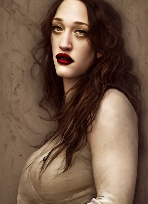 Image similar to portrait of Kat Dennings, hyperrealistic mixed media high resolution scamander from conan, stunning 3d render inspired art by István Sándorfi and Greg Rutkowski and Unreal Engine, perfect symmetry, dim volumetric lighting, 8k octane beautifully detailed render, post-processing, extremely hyper-detailed, intricate, epic composition, highly detailed attributes, highly detailed atmosphere, full body shot, cinematic lighting, masterpiece, no trending on artstation, very very detailed, masterpiece, stunning, flawless structure, lifelike texture, perfection,