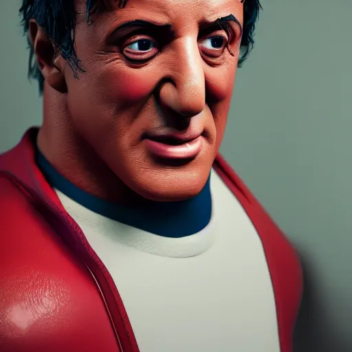 Image similar to sylvester stallone is spongebob squarepants, 3 d octane render, artstation, andrew krivulya