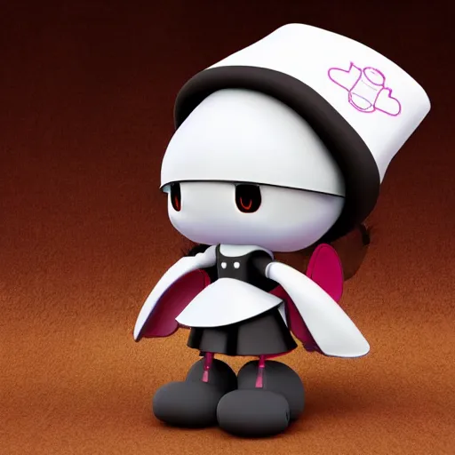Image similar to cute fumo plush of a gothic maid robot bug, anime, vray