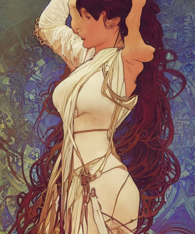 Image similar to realistic hyper detailed portrait of a clipper from into the badlands by Alphonse Mucha and Charlie Bowater and art germ, rule of thirds, golden ratio, portrait style with the subject in the middle of the frame