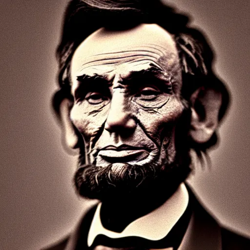 Prompt: a picture of what Abraham Lincoln would look like of he was alive today. Award winning photograph. Bokeh.