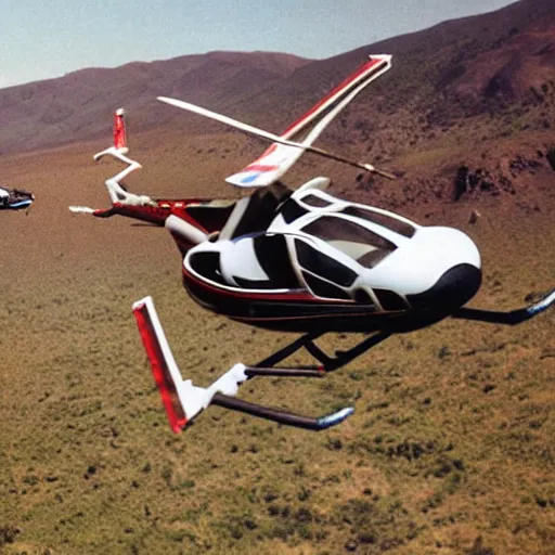 Image similar to TV News, helicopter footage of Adam and Eve fleeing Eden in white Bronco