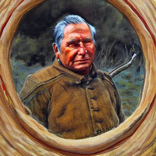 Image similar to painting of chief joseph, in the style of andrew wyeth, award winning, detailed, 4 k, hd